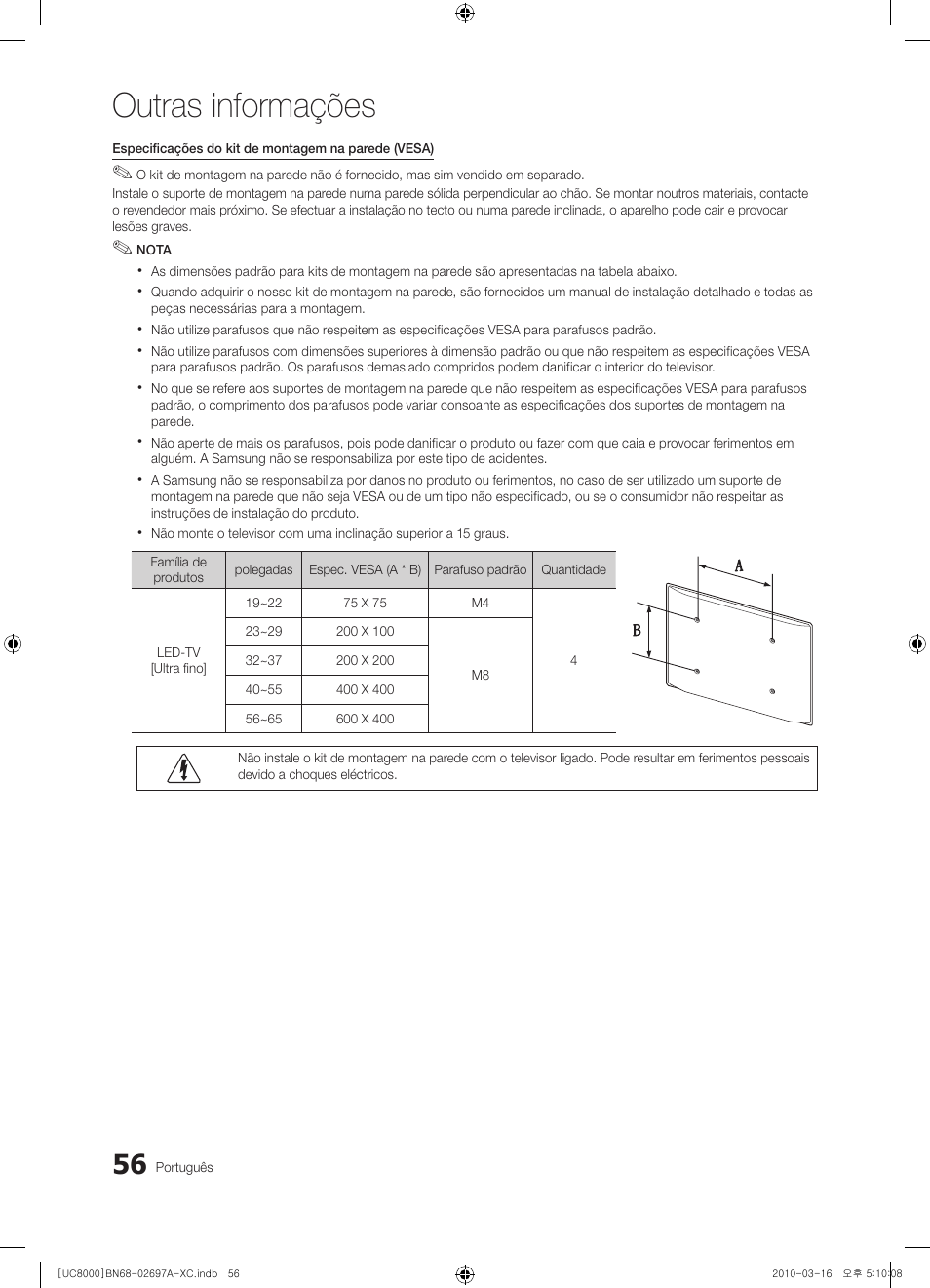 Outras informações | Samsung UE40C8000XW User Manual | Page 245 / 379