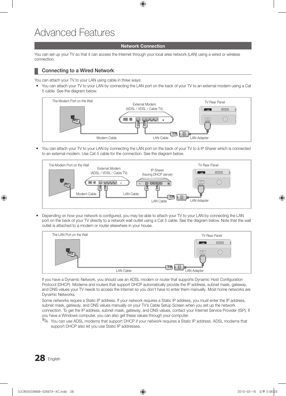 Advanced features | Samsung UE40C8000XW User Manual | Page 28 / 379