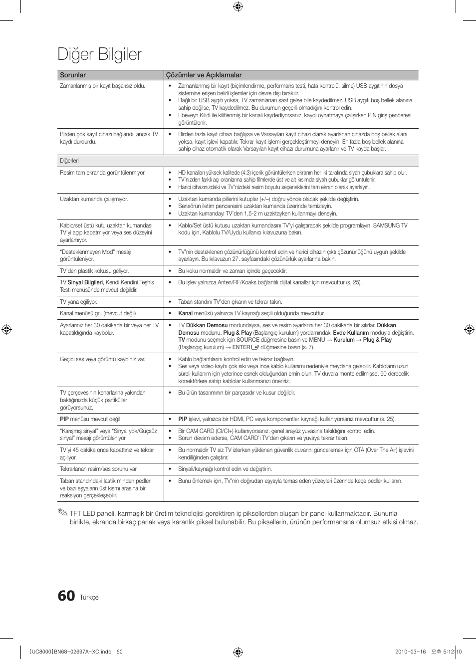 Diğer bilgiler | Samsung UE40C8000XW User Manual | Page 375 / 379