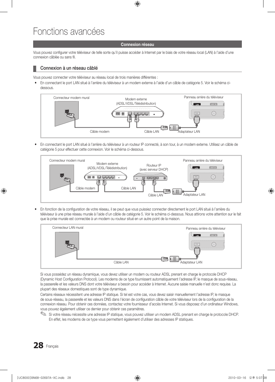 Fonctions avancées | Samsung UE40C8000XW User Manual | Page 91 / 379