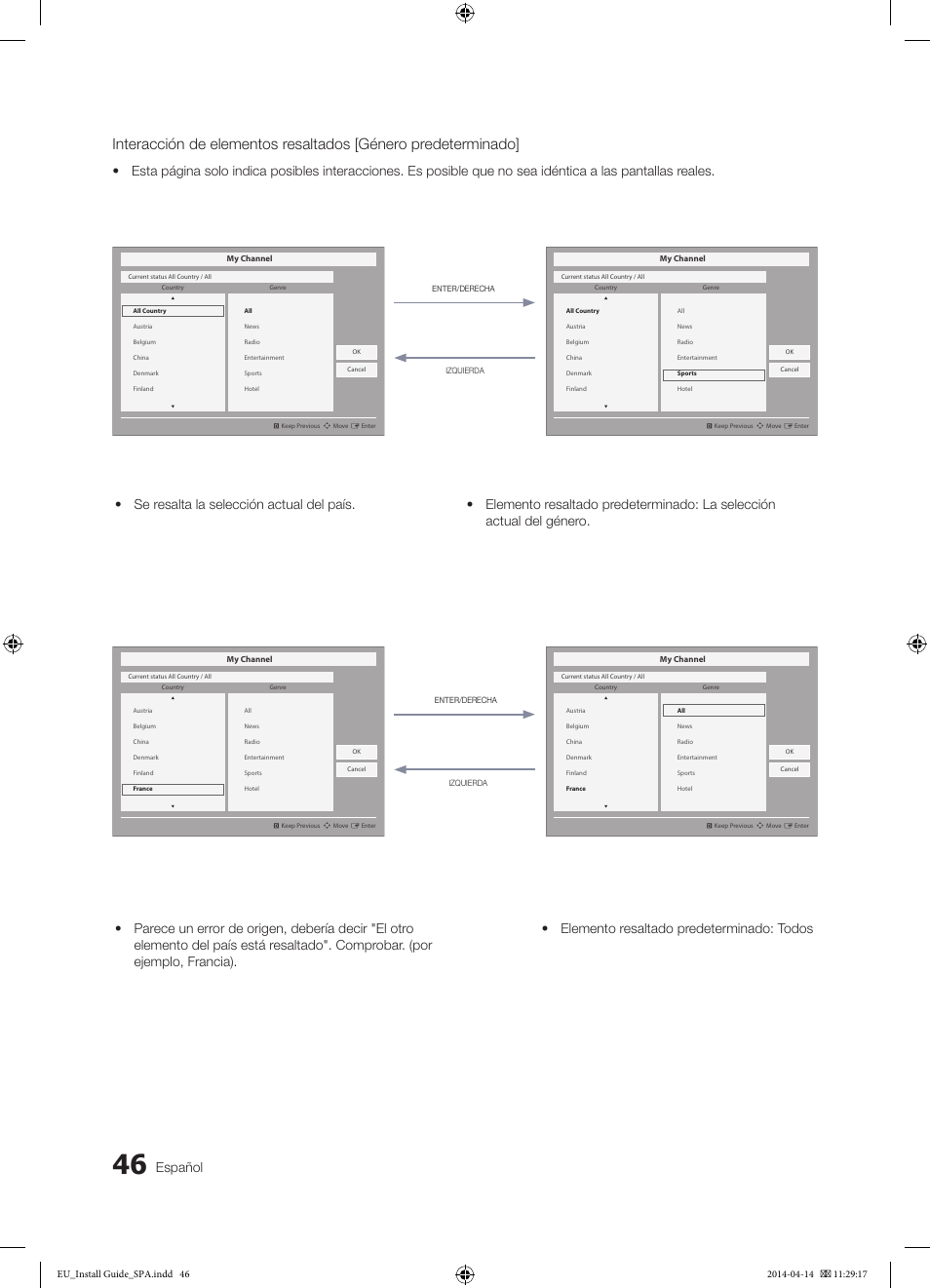 Español | Samsung HG32EC675AB User Manual | Page 46 / 57