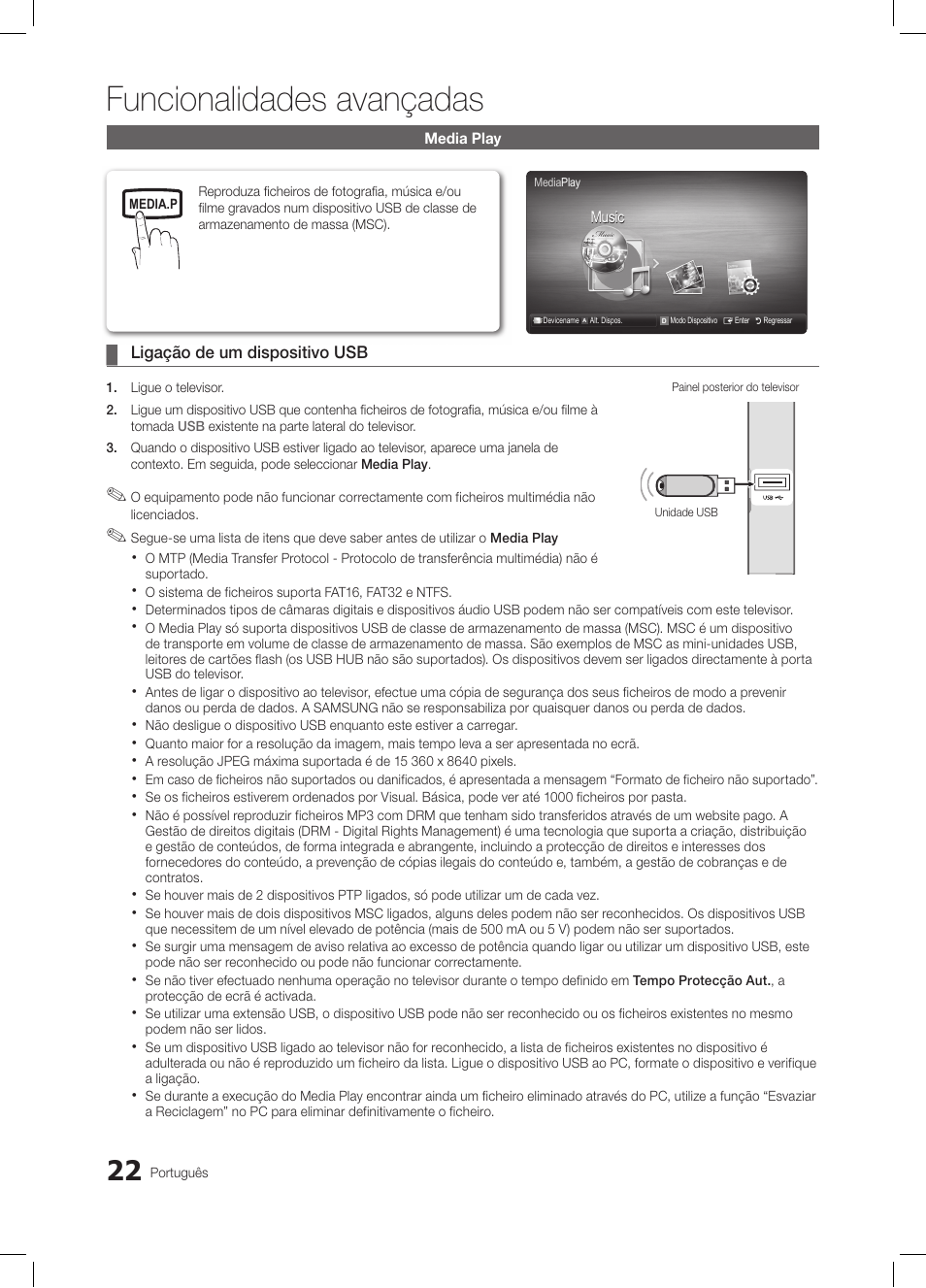 Funcionalidades avançadas | Samsung LE26C350D1W User Manual | Page 122 / 201