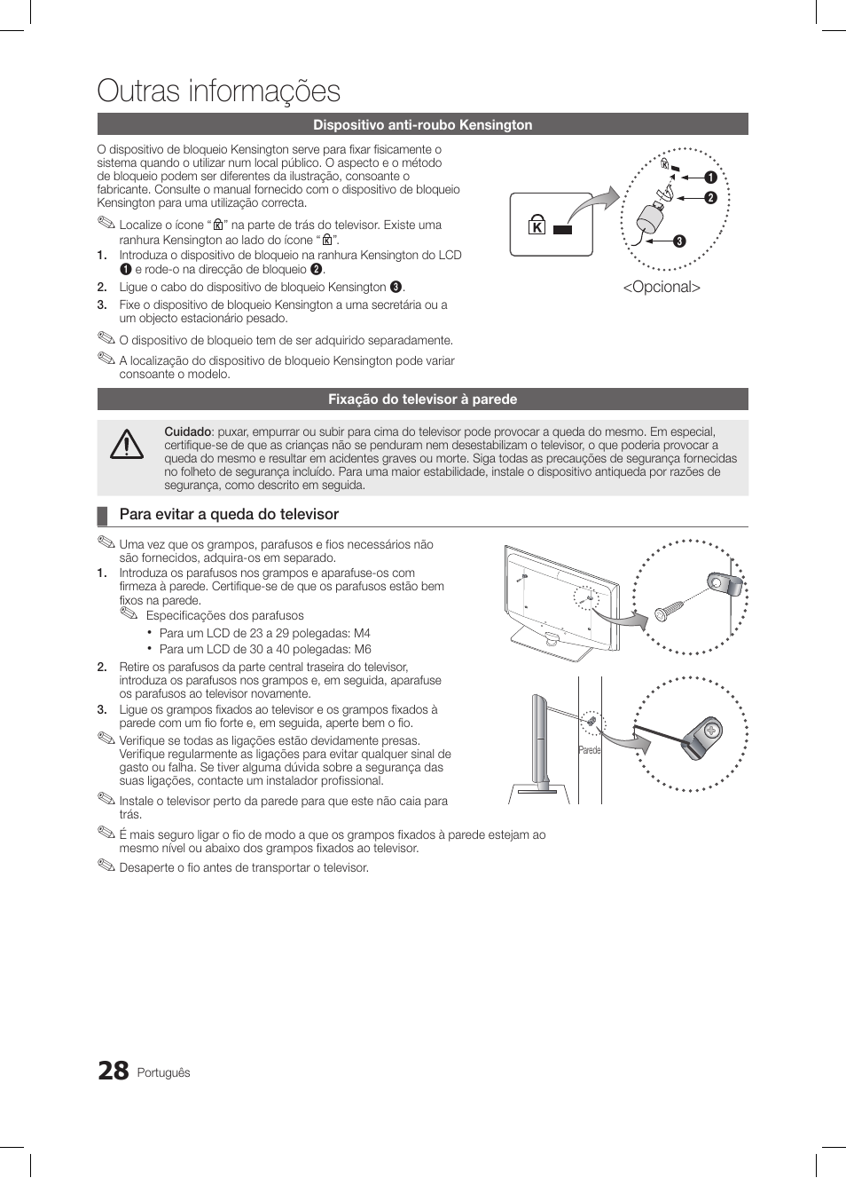Outras informações | Samsung LE26C350D1W User Manual | Page 128 / 201