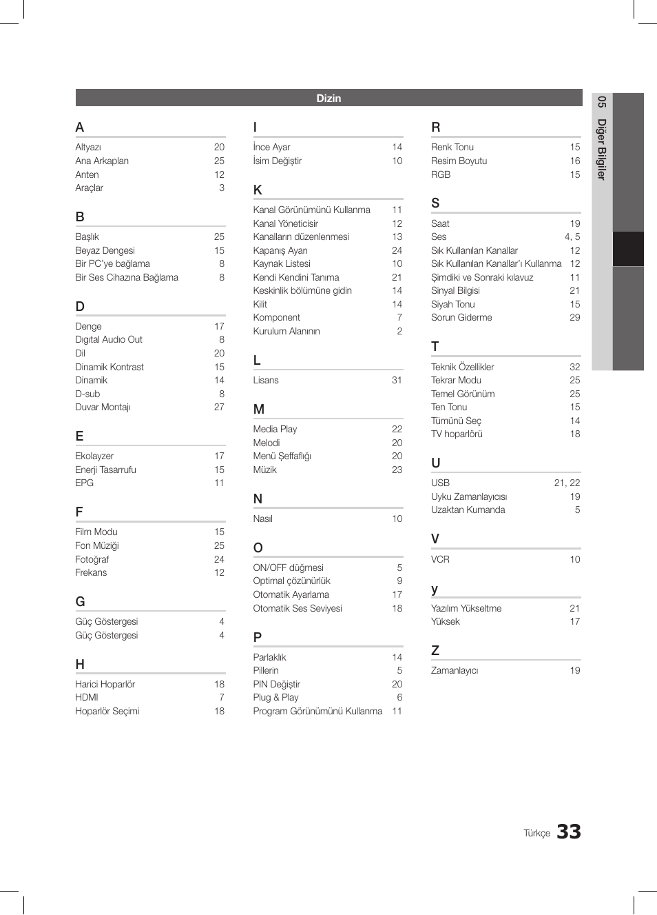 Samsung LE26C350D1W User Manual | Page 199 / 201