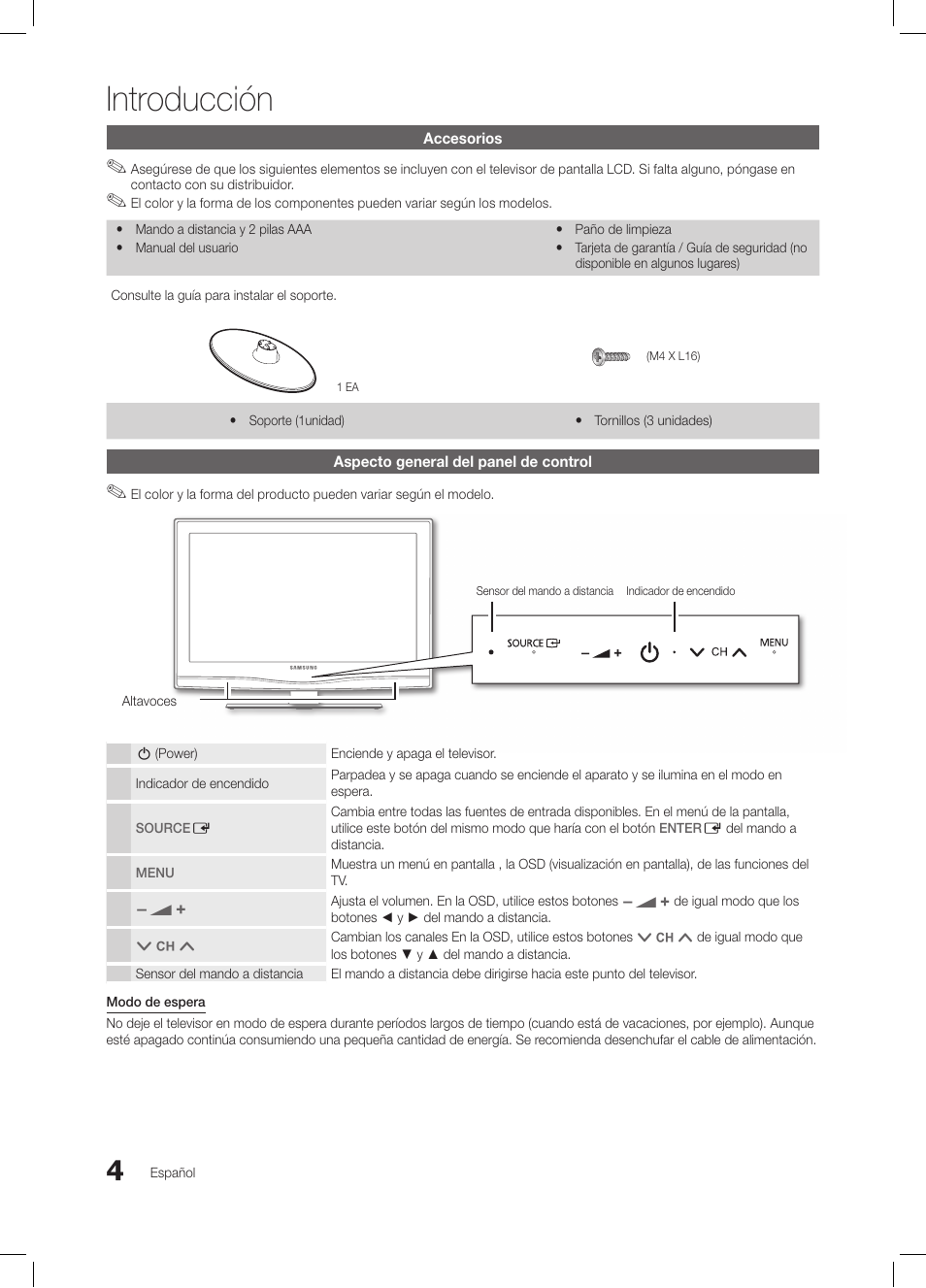 Introducción | Samsung LE26C350D1W User Manual | Page 71 / 201