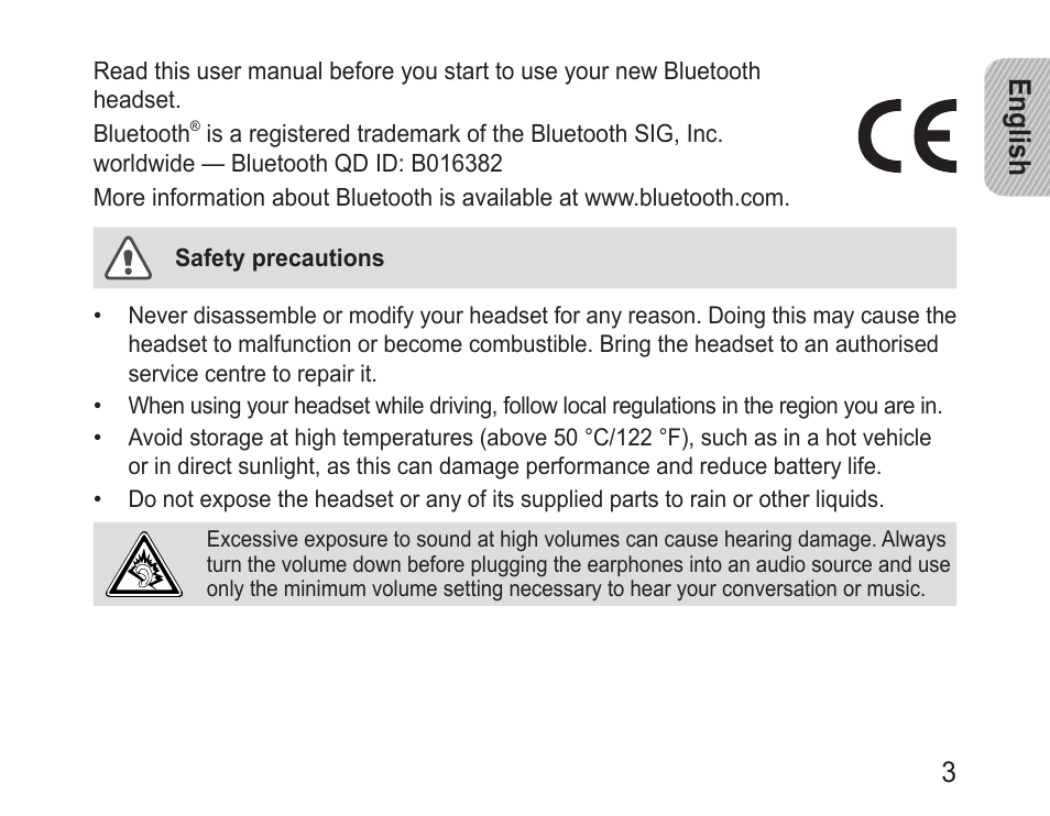 English 3 | Samsung BHM1600 User Manual | Page 5 / 80