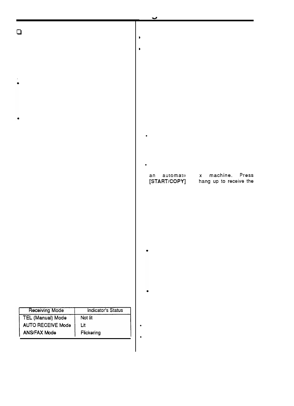 Receiving, Choosing a mode, Receiving in tel mode 1 | Receiving in auto rcv mode | Audiovox afx-35 User Manual | Page 15 / 32