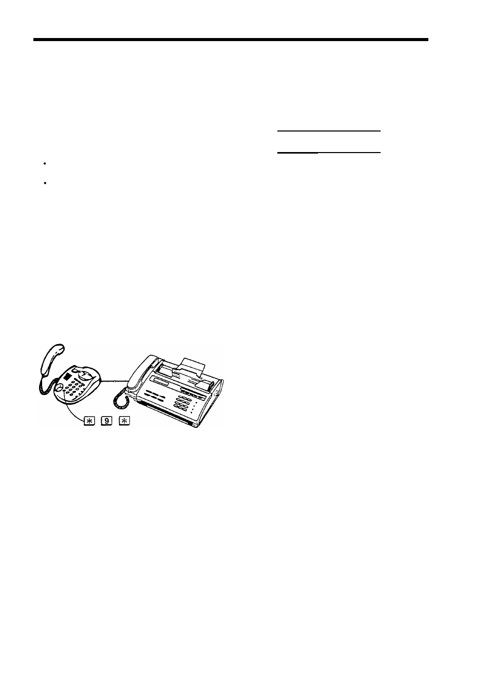 Receiving, Continued, Receiving using the extension telephone | Canceling a reception, Use ! i | Audiovox afx-35 User Manual | Page 17 / 32