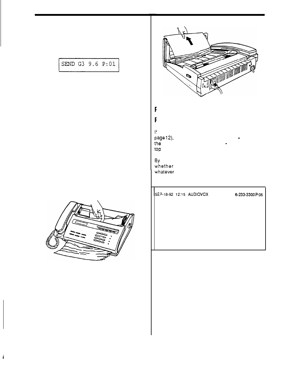 Important sending facts, Window messages, Continued | Clearing document jams, Printing information on sent pages | Audiovox afx-35 User Manual | Page 22 / 32