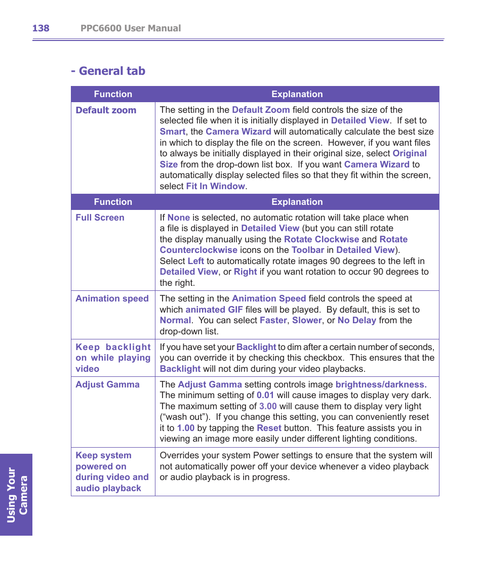 General tab | Audiovox PPC-6600 User Manual | Page 139 / 167