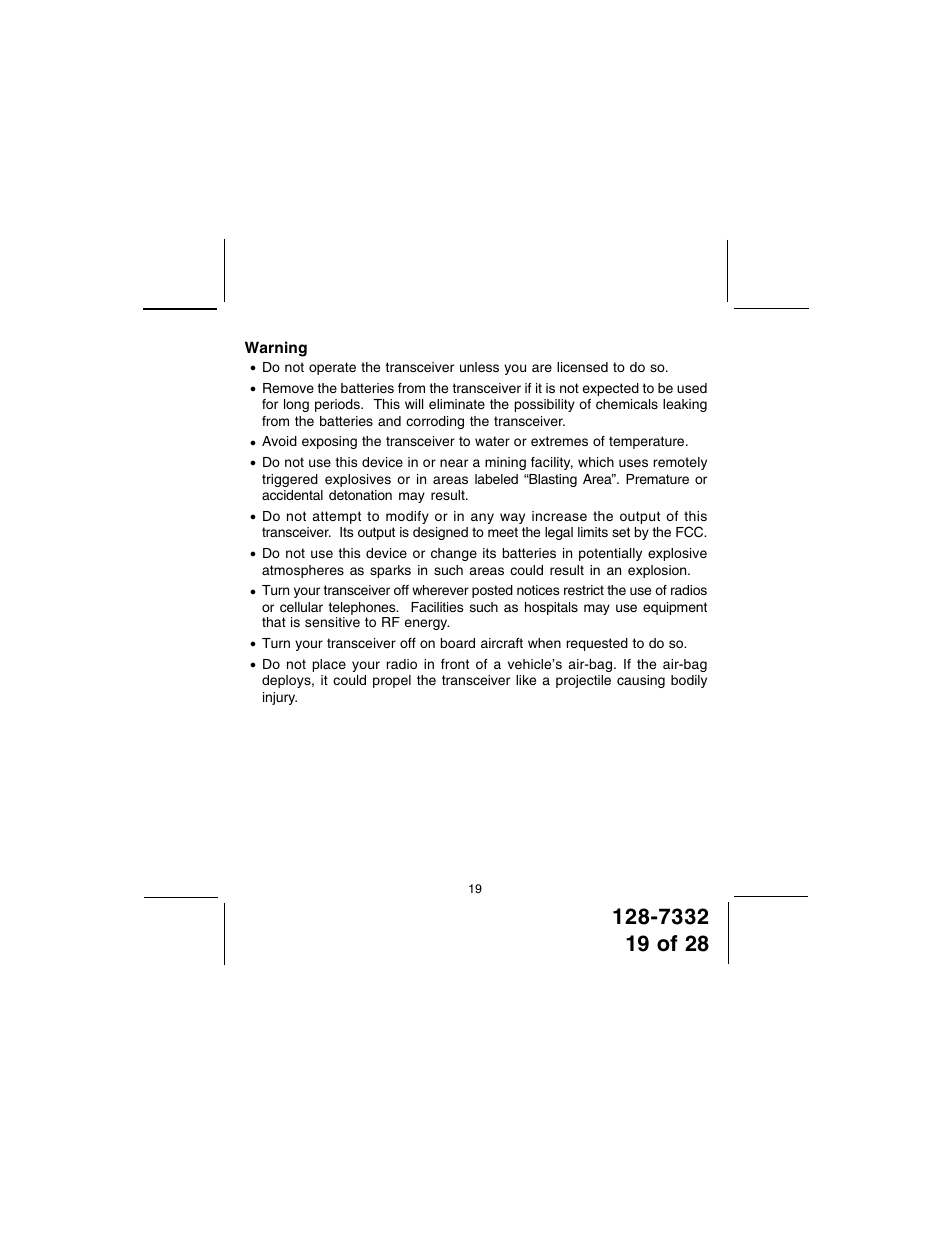 Audiovox GMRS602PK User Manual | Page 19 / 28