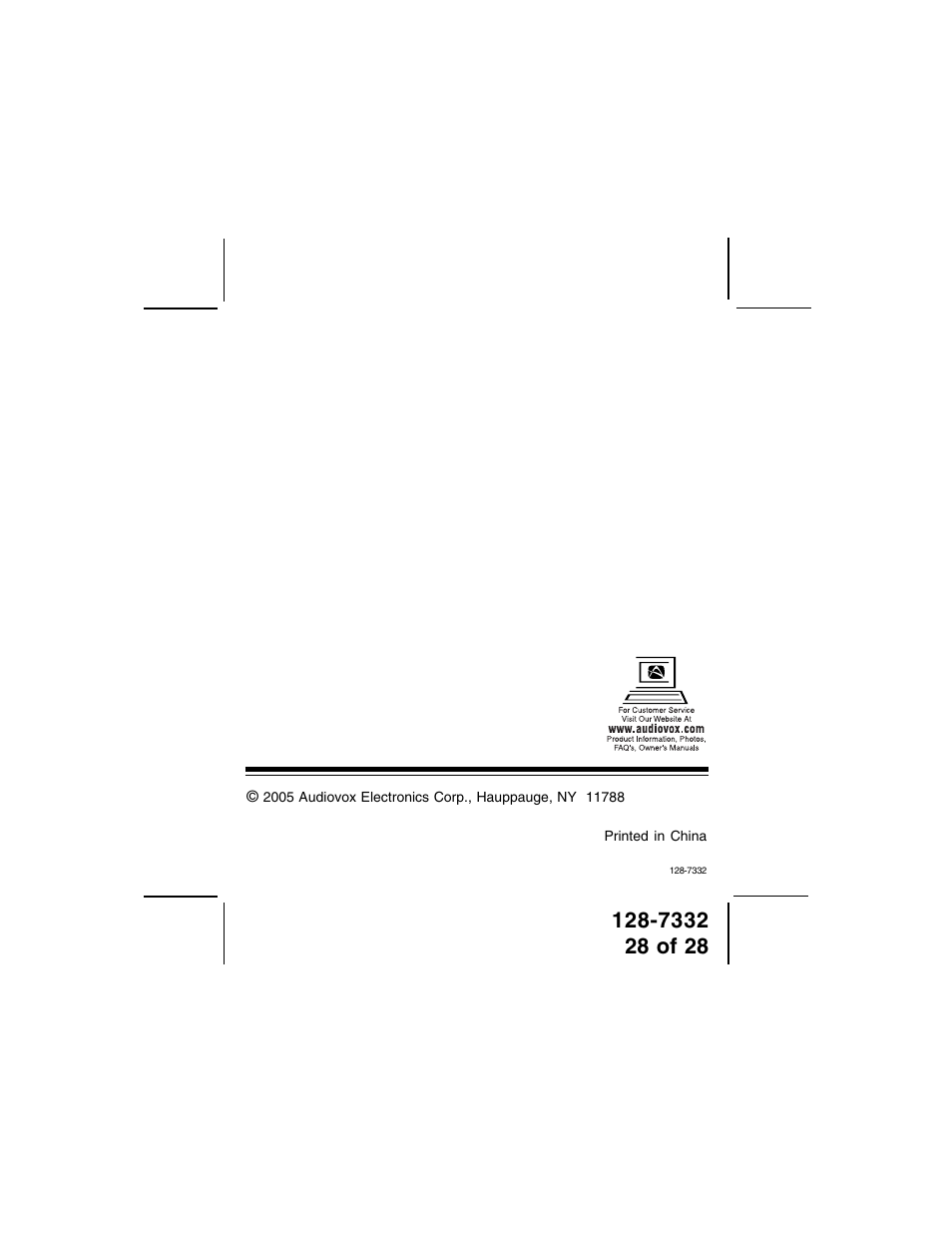 Audiovox GMRS602PK User Manual | Page 28 / 28