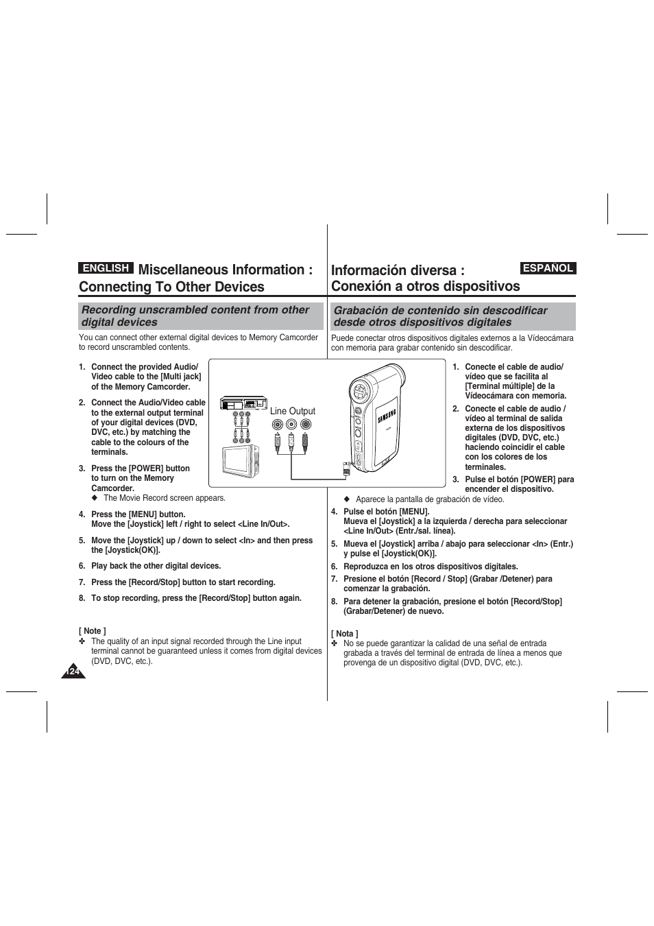 Samsung VP-MM11S User Manual | Page 125 / 139