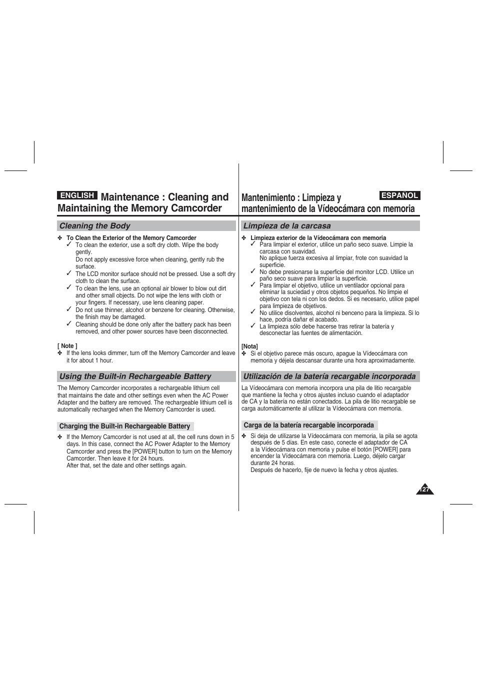 Samsung VP-MM11S User Manual | Page 128 / 139