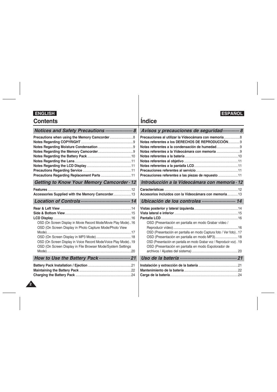 Samsung VP-MM11S User Manual | Page 3 / 139