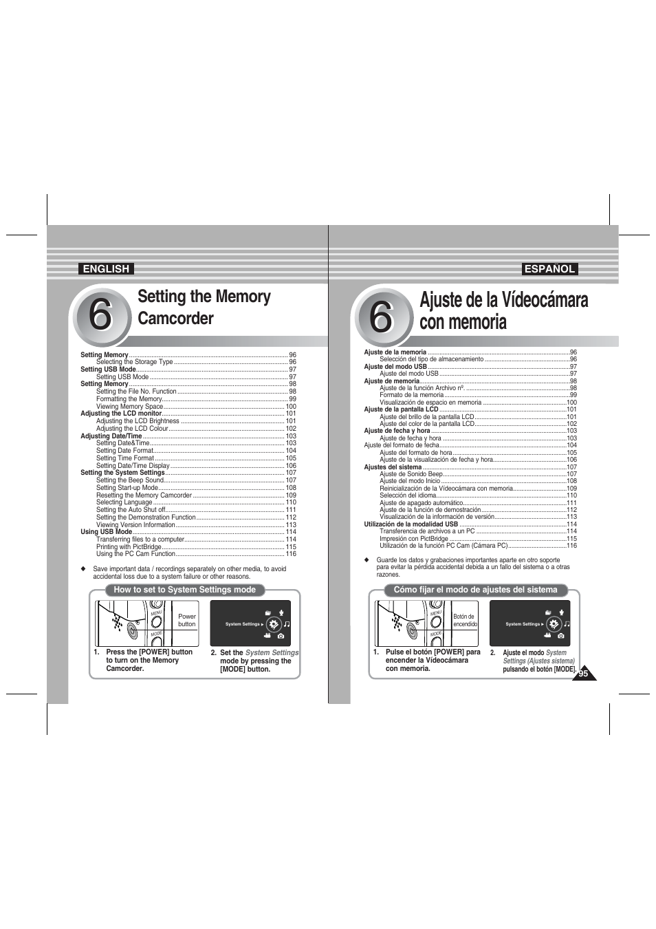 Samsung VP-MM11S User Manual | Page 96 / 139