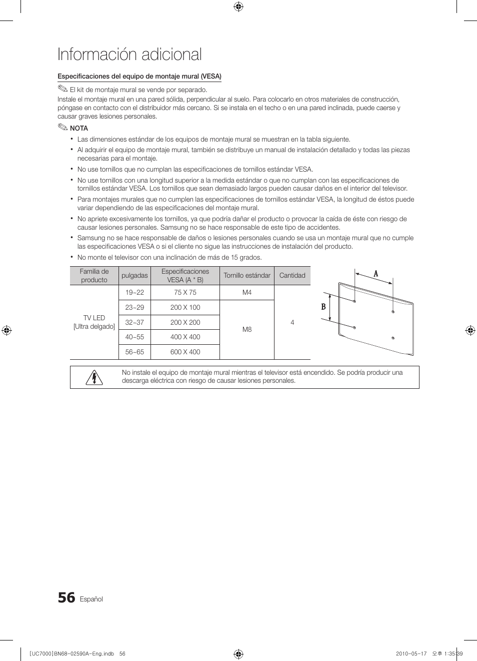 Información adicional | Samsung UE40C7000WW User Manual | Page 180 / 374