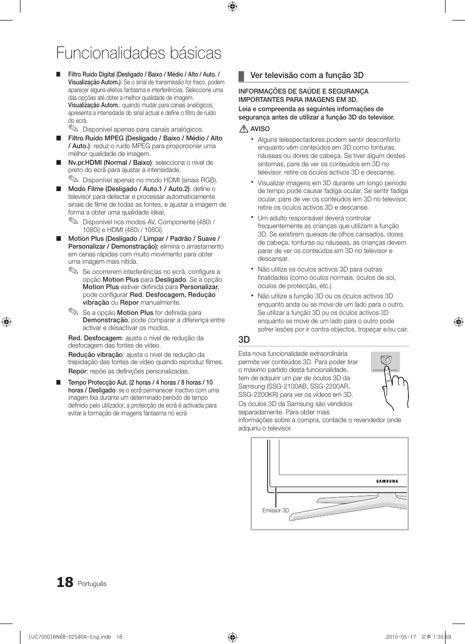 Funcionalidades básicas | Samsung UE40C7000WW User Manual | Page 204 / 374