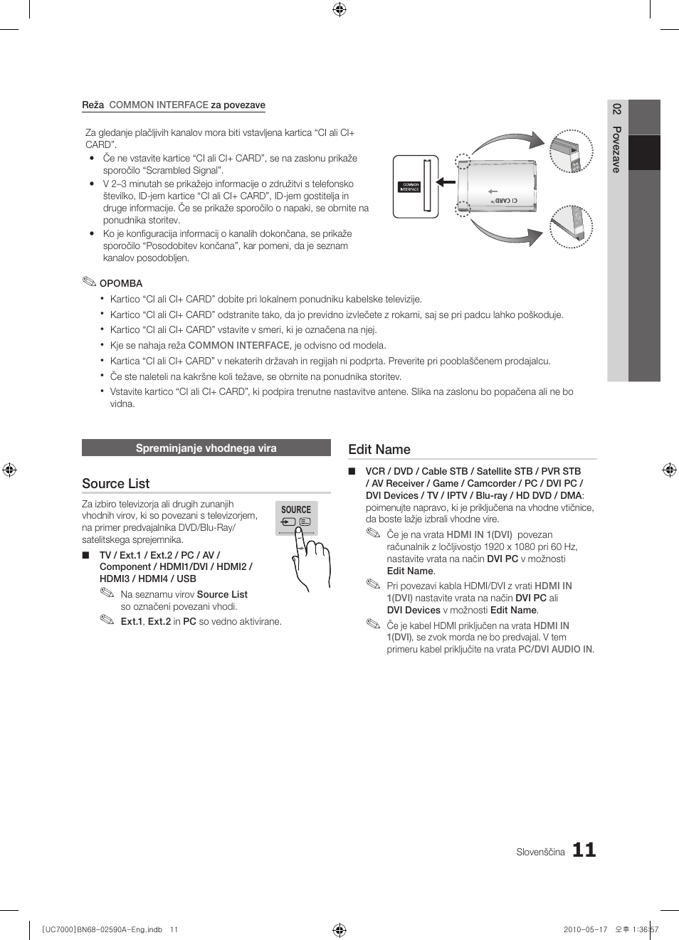 Samsung UE40C7000WW User Manual | Page 259 / 374