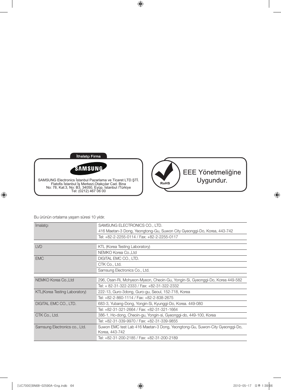 Samsung UE40C7000WW User Manual | Page 374 / 374