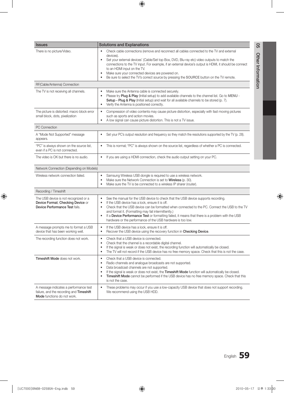 Samsung UE40C7000WW User Manual | Page 59 / 374
