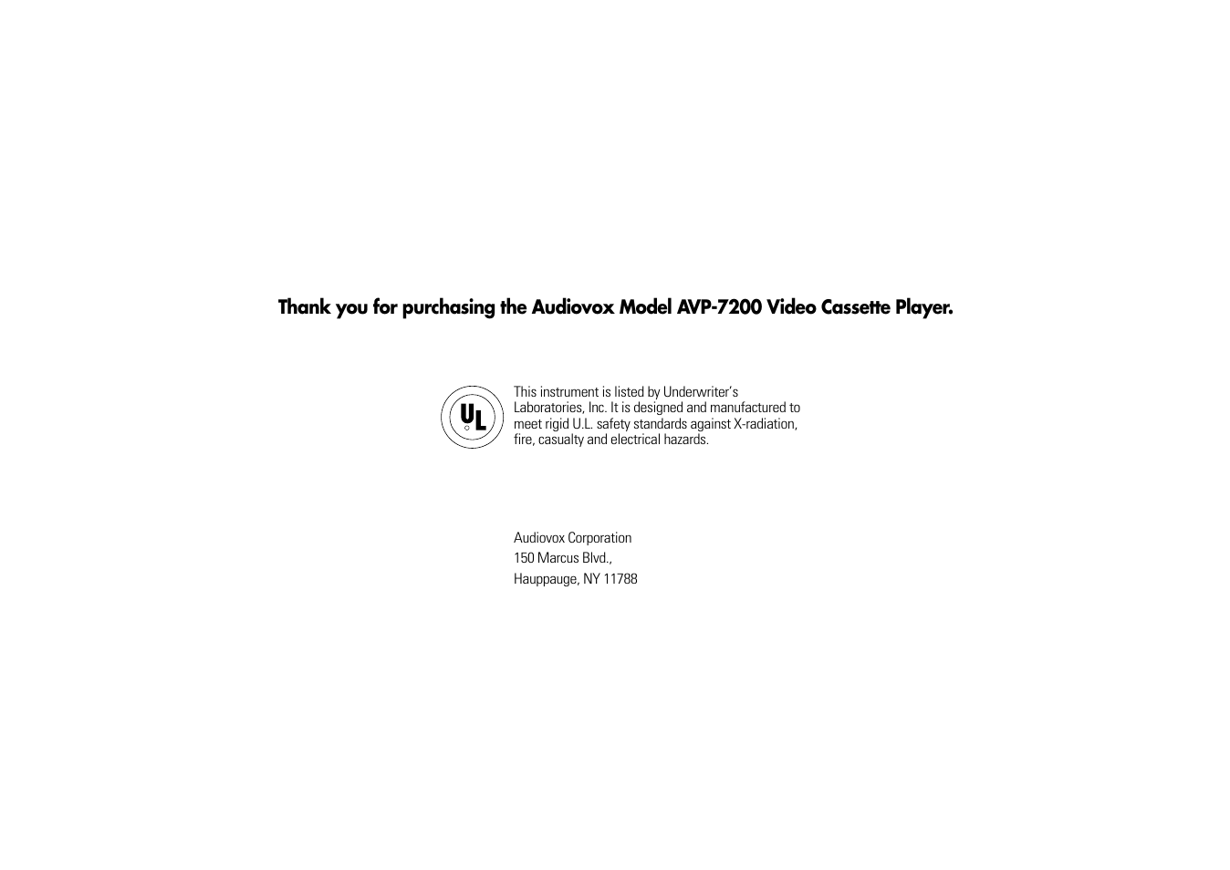 Audiovox AVP7200 User Manual | Page 30 / 30