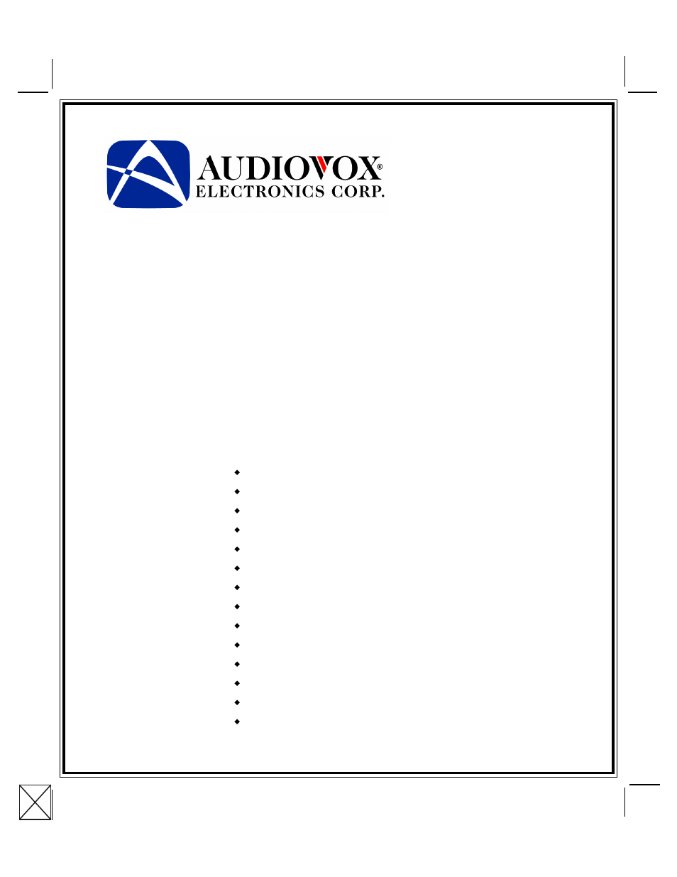 Audiovox AA-925 User Manual | 8 pages