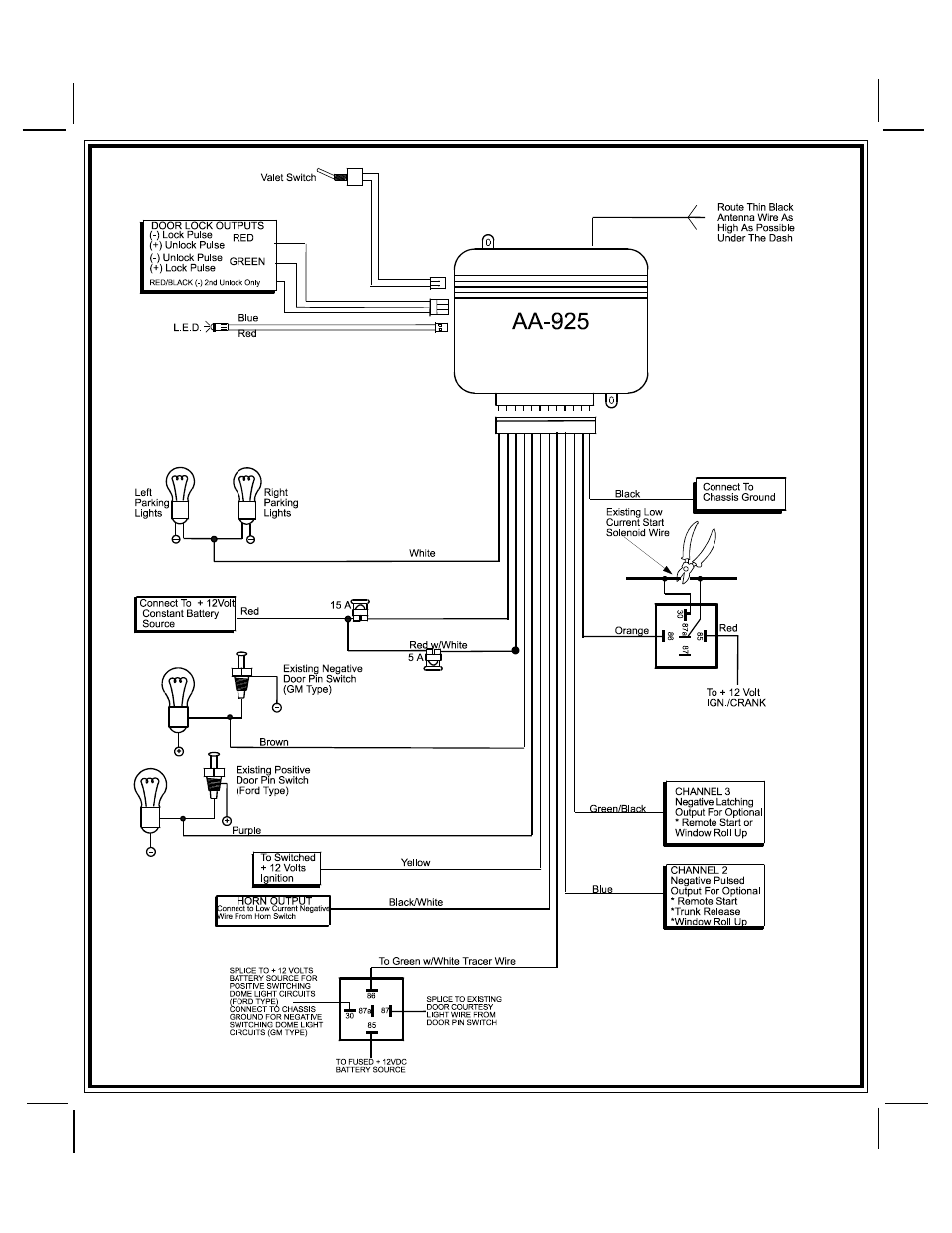 Audiovox AA-925 User Manual | Page 8 / 8
