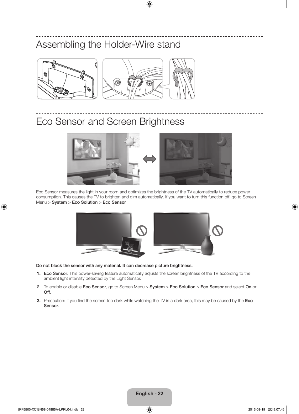 Samsung PS51F5500AW User Manual | Page 22 / 97