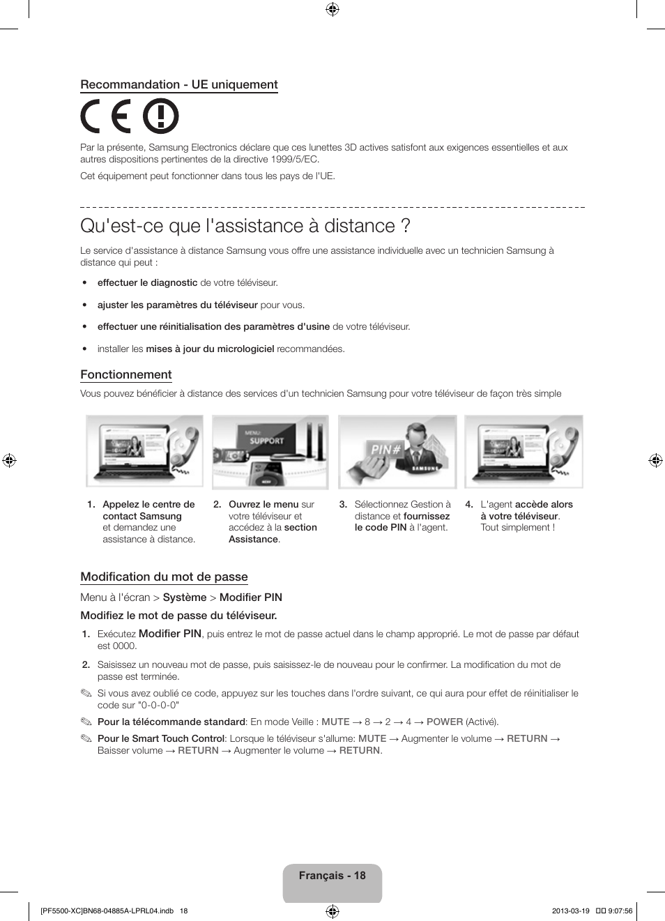 Qu'est-ce que l'assistance à distance | Samsung PS51F5500AW User Manual | Page 42 / 97