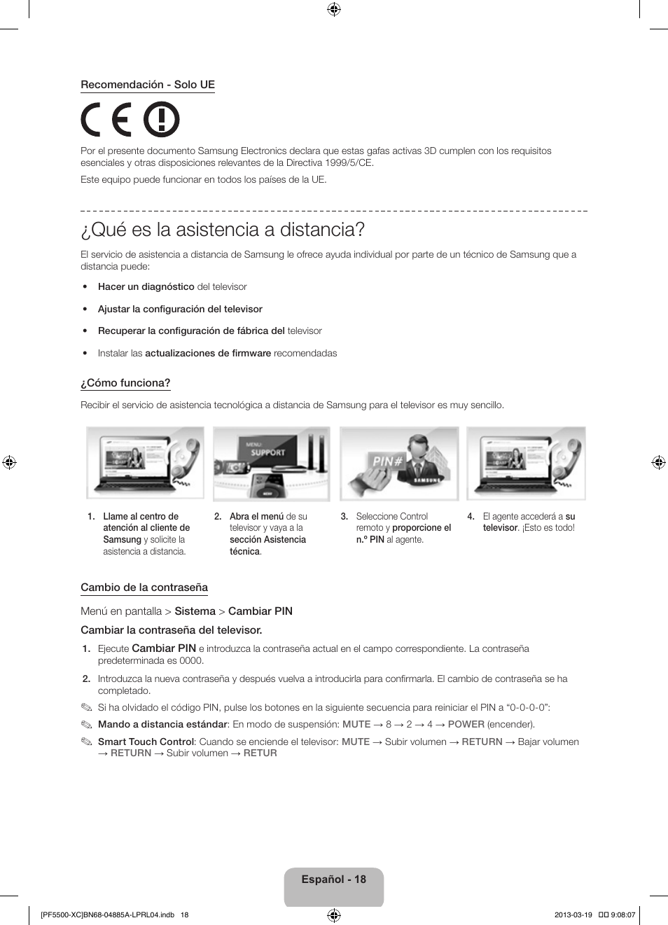 Qué es la asistencia a distancia | Samsung PS51F5500AW User Manual | Page 66 / 97