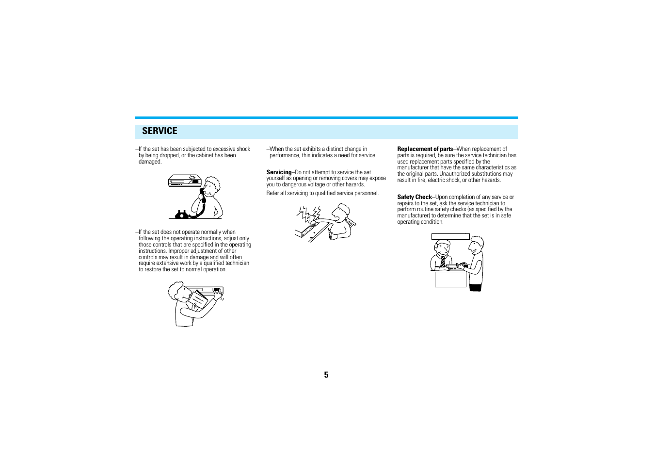 Service | Audiovox AVP-7200A User Manual | Page 8 / 30