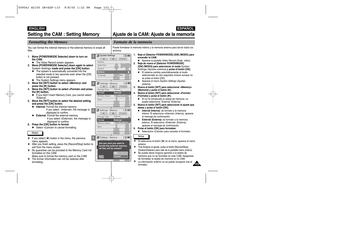 Samsung VP-M2100S User Manual | Page 103 / 134