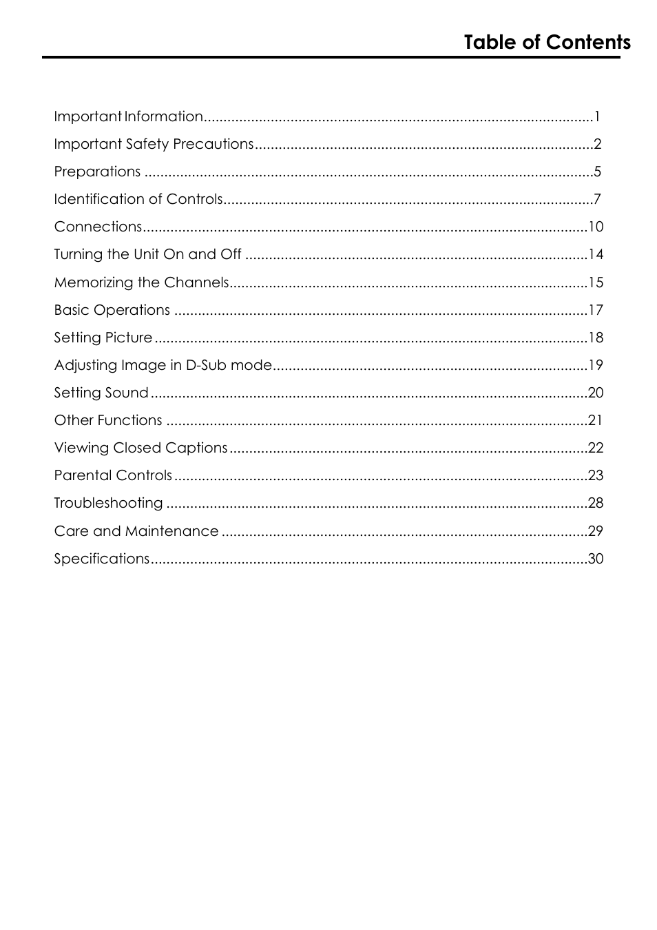 Audiovox FPE1506 User Manual | Page 2 / 33