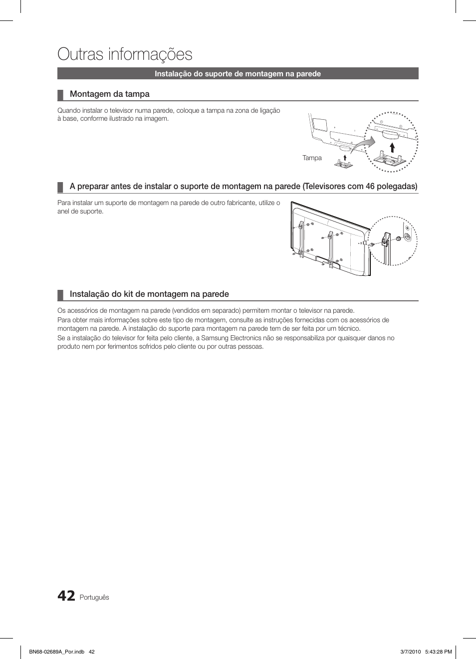 Outras informações | Samsung LE46C630K1W User Manual | Page 189 / 296