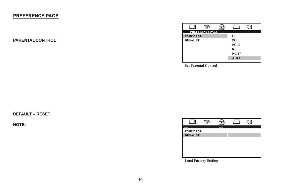 Audiovox Jensen JE17FDTV User Manual | Page 30 / 39