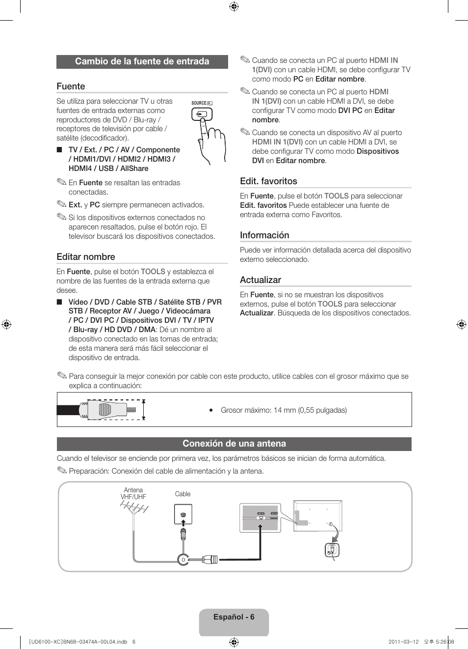 Samsung UE32D6100SW User Manual | Page 50 / 87
