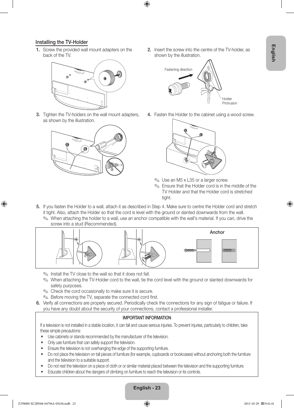 Samsung UE55F8000SL User Manual | Page 23 / 97