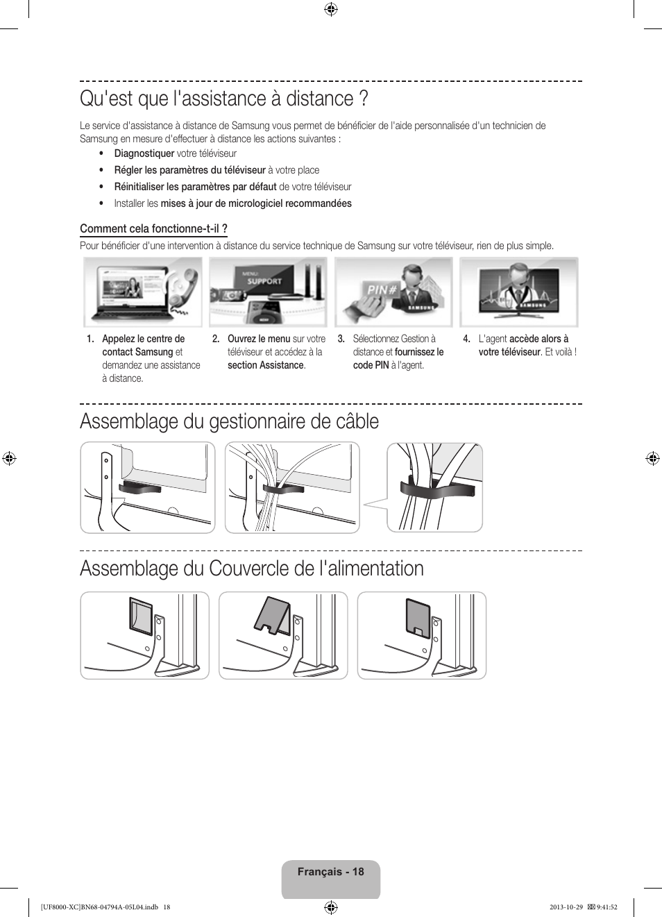 Qu'est que l'assistance à distance | Samsung UE55F8000SL User Manual | Page 42 / 97