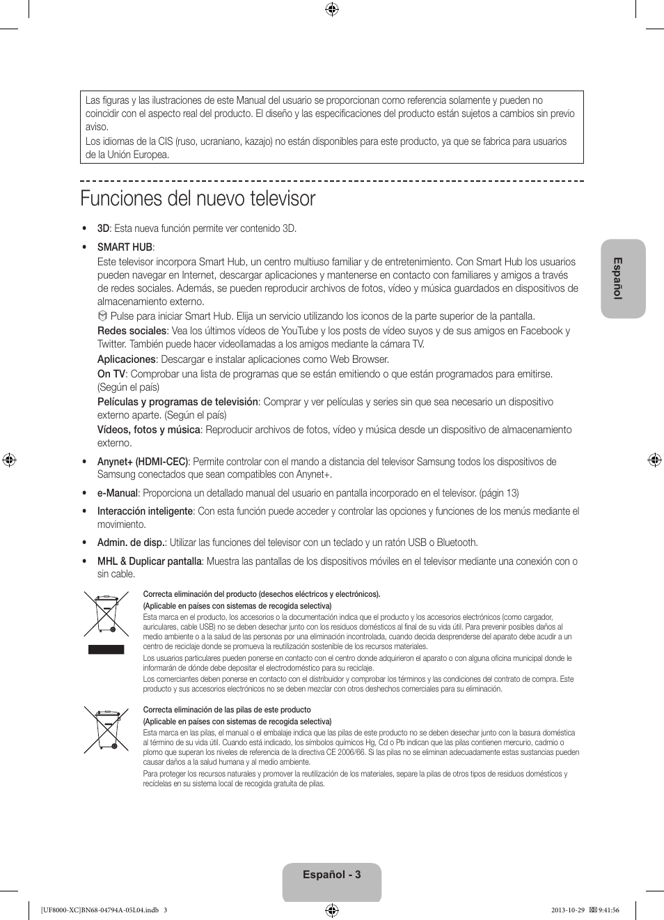 Funciones del nuevo televisor | Samsung UE55F8000SL User Manual | Page 51 / 97