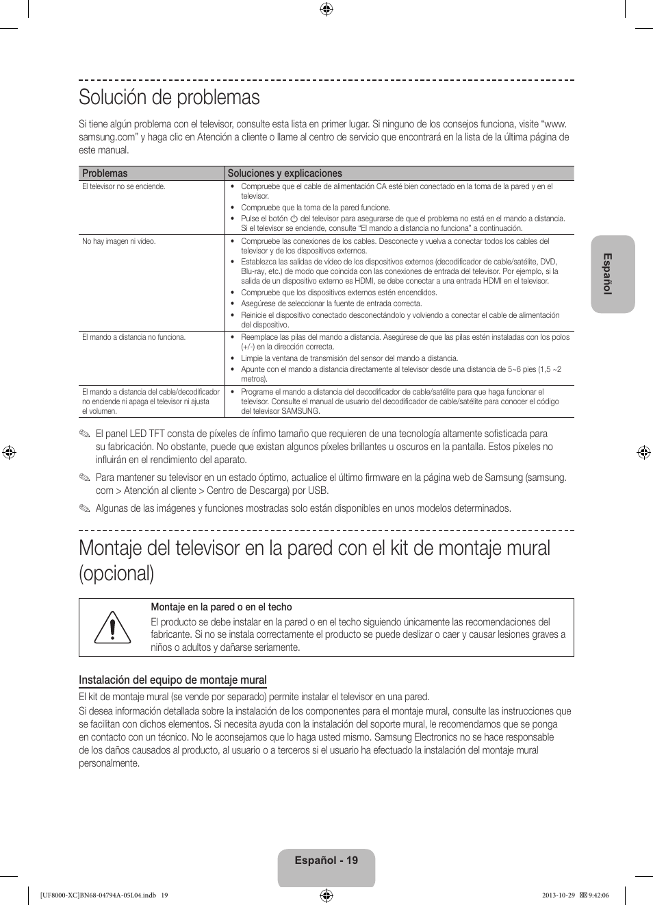 Solución de problemas | Samsung UE55F8000SL User Manual | Page 67 / 97