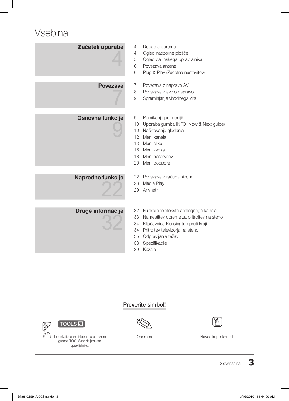 Vsebina | Samsung LE19C451E2W User Manual | Page 159 / 236