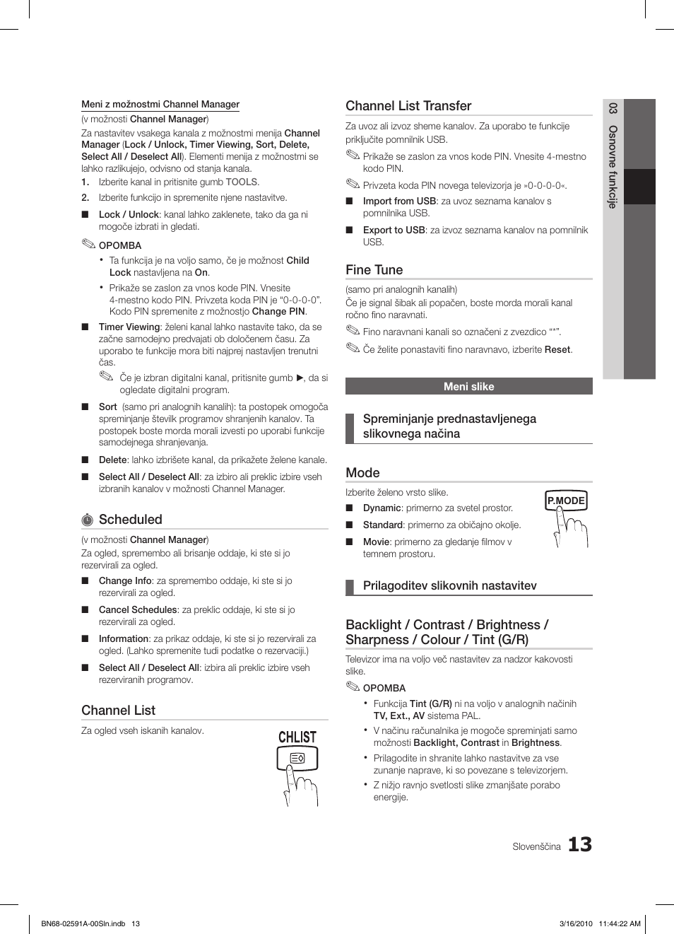 Scheduled, Channel list, Channel list transfer | Fine tune, Mode | Samsung LE19C451E2W User Manual | Page 169 / 236
