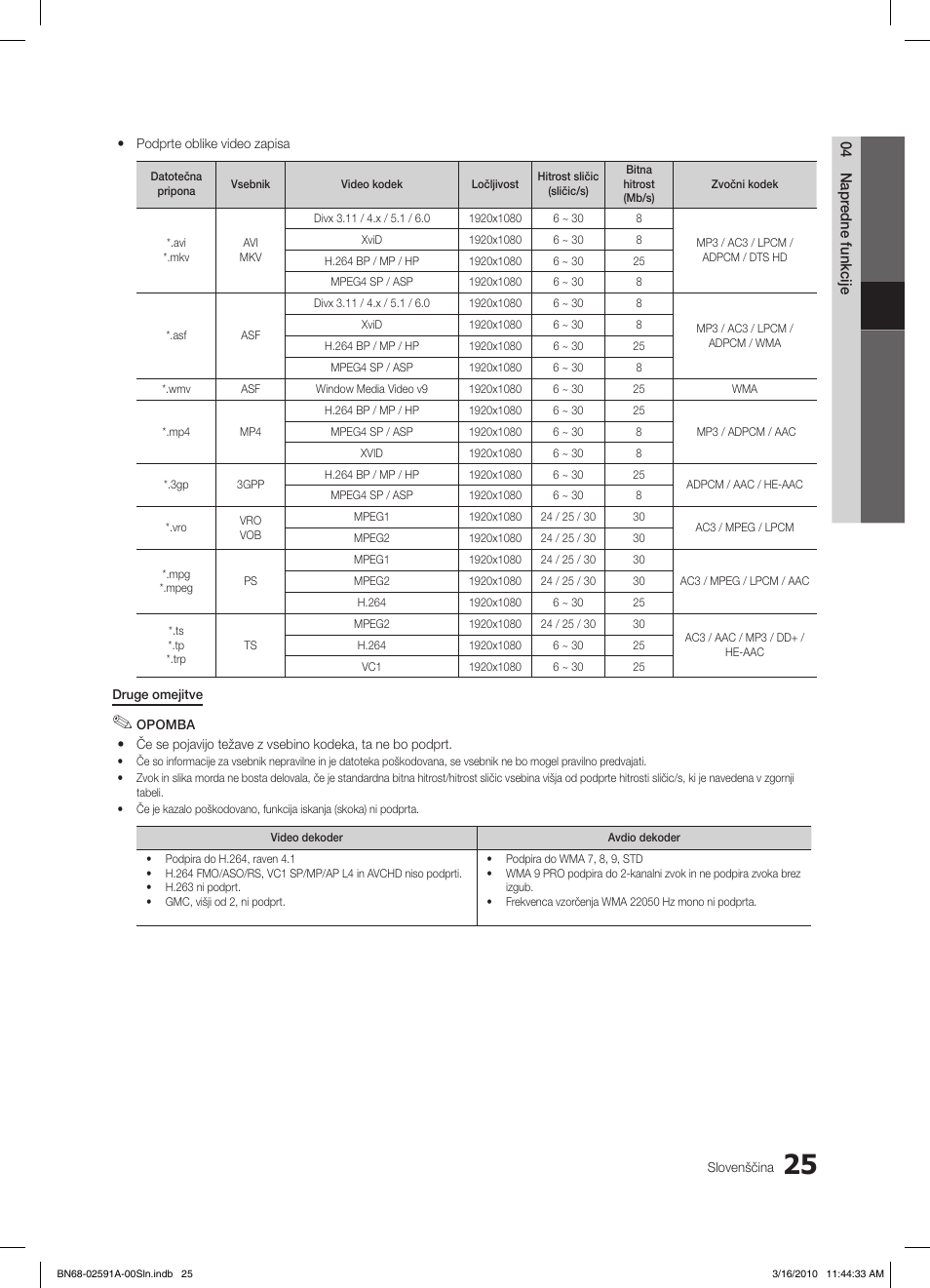 Samsung LE19C451E2W User Manual | Page 181 / 236