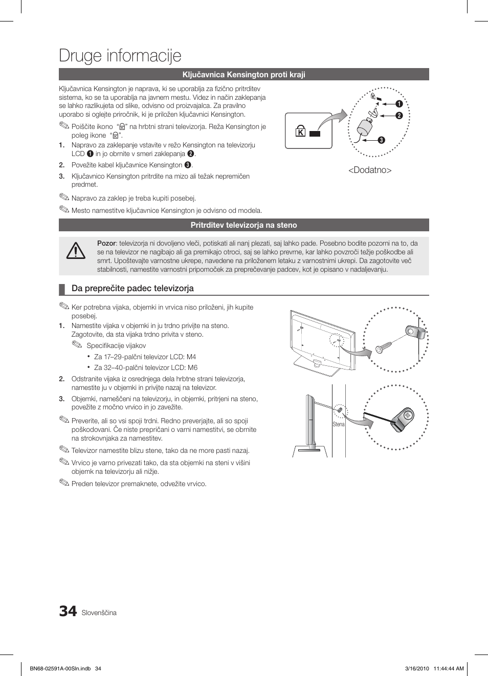 Druge informacije | Samsung LE19C451E2W User Manual | Page 190 / 236