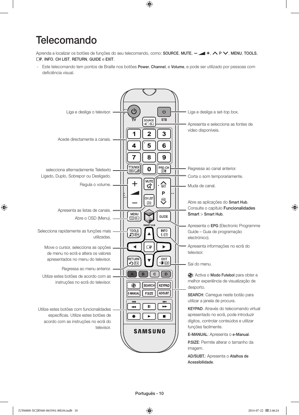 Telecomando | Samsung UE48H6800AW User Manual | Page 70 / 81