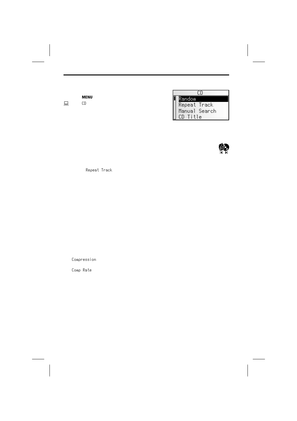 The “cd” menu | Audiovox MS4150RS User Manual | Page 30 / 64