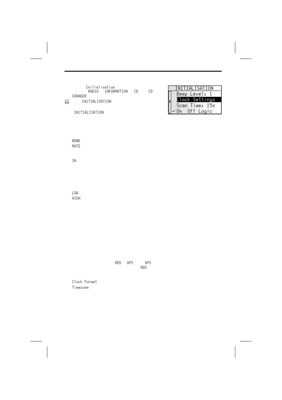 The “initialization” menu | Audiovox MS4150RS User Manual | Page 33 / 64