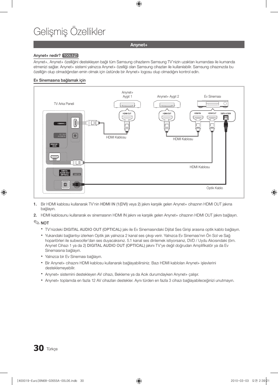 Gelişmiş özellikler | Samsung UE22C4000PW User Manual | Page 240 / 253