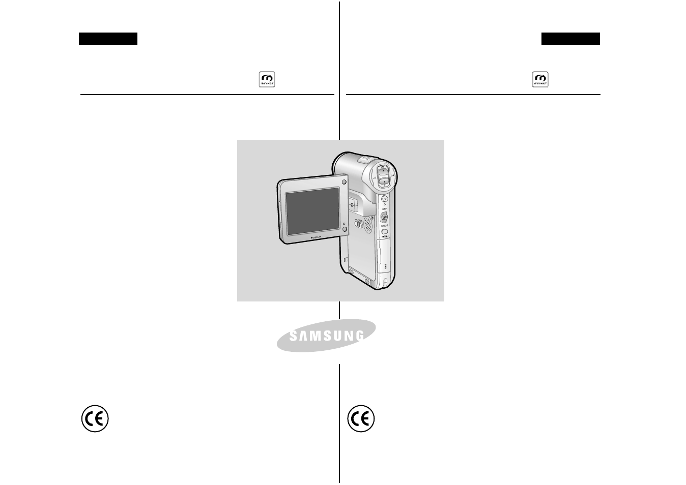 Digital camcorder, Videocámara digital | Samsung VP-M110S User Manual | Page 2 / 129